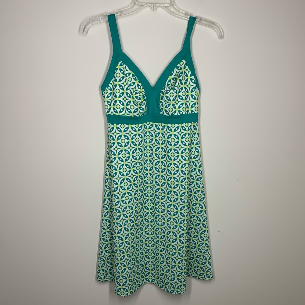 Patagonia Minette Green Floral Dress Sz Small